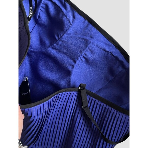 Y2k Luxe Whimsigoth Satin Lace Trim Pleated Bustier Bebe Silk Size Medium NWT - Picture 6 of 9